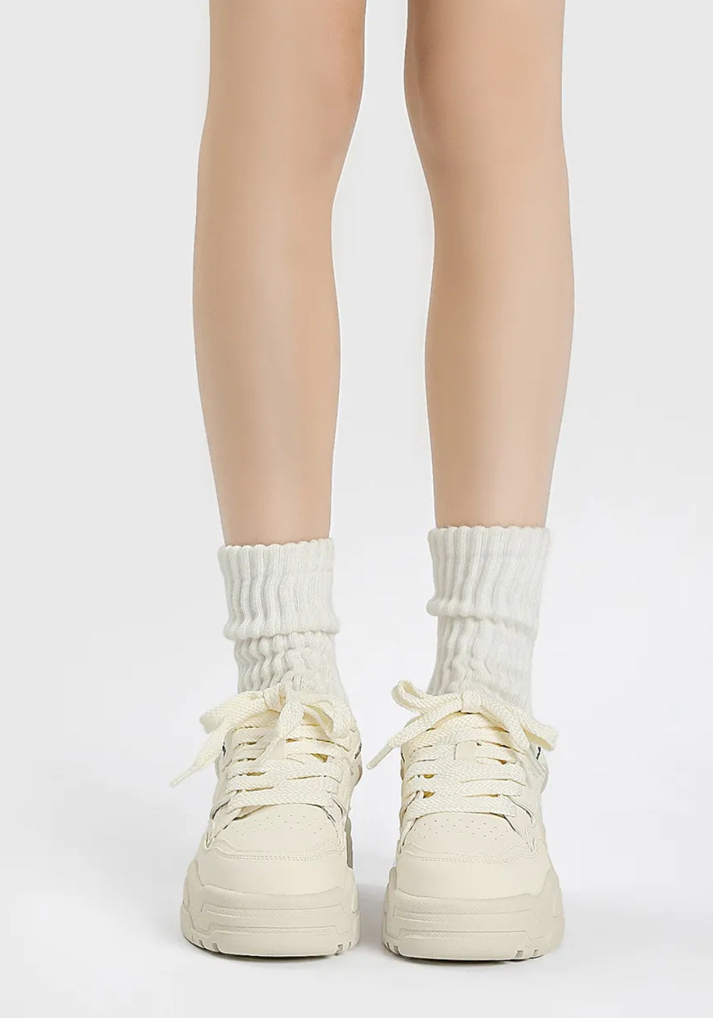 Black Retro Platform Skate Sneakers