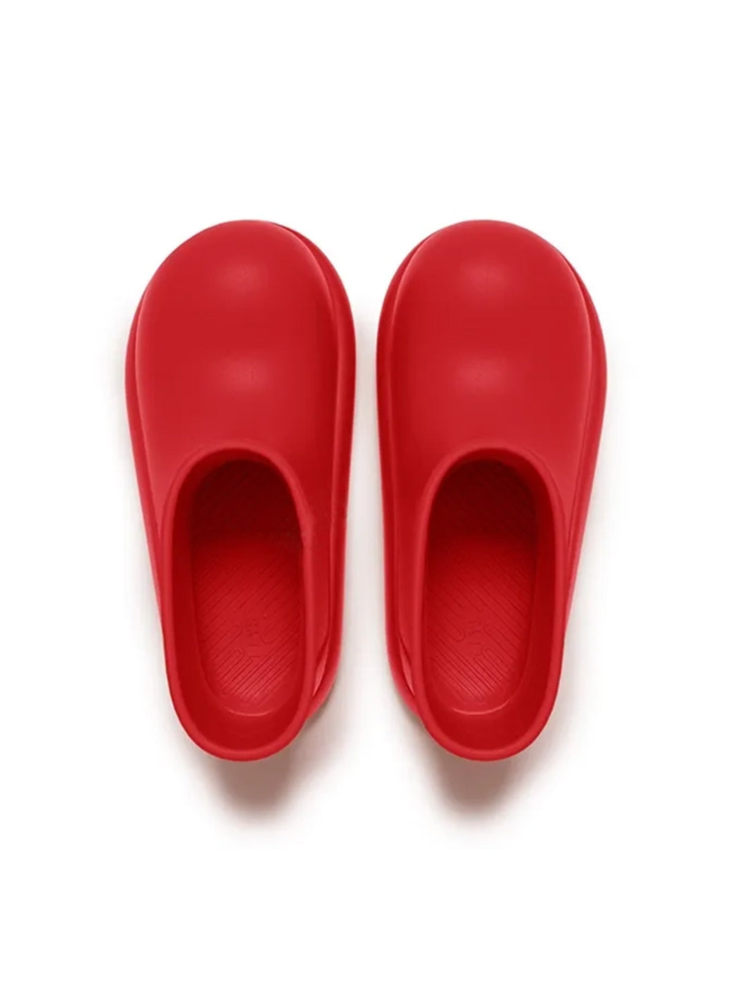 Red Chunky Short Rain Boots