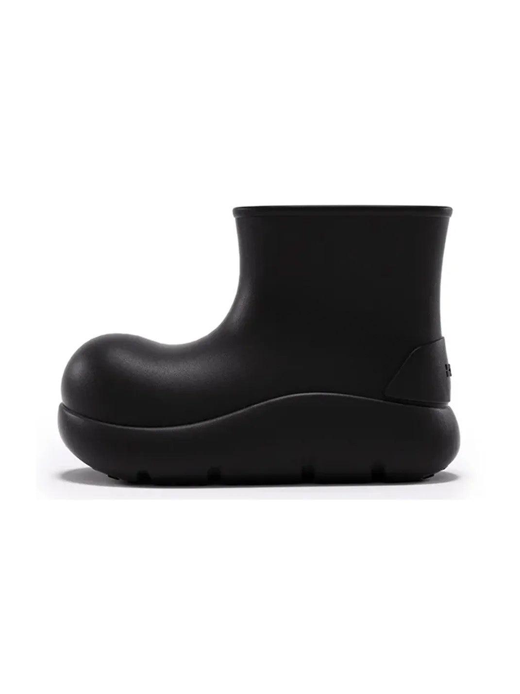 Black Chunky Short Rain Boots