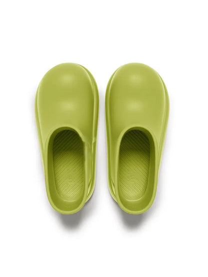 Green Chunky Short Rain Boots