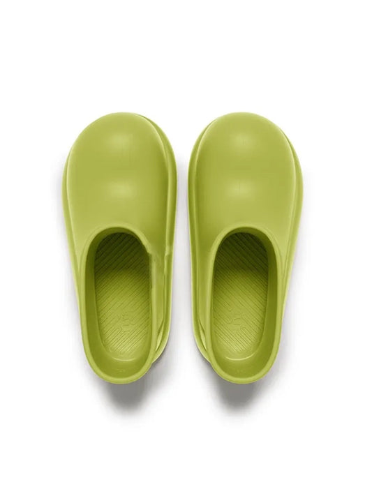 Green Chunky Short Rain Boots