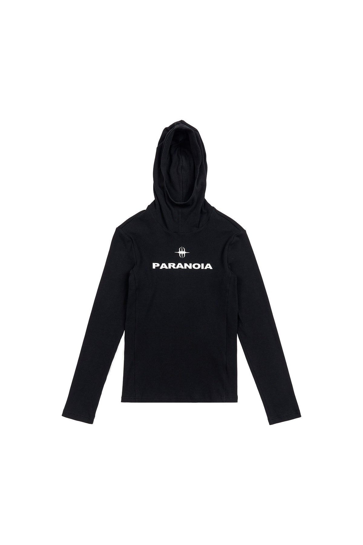 SAVAGEGROWTHWORLD Paranoia Graphic Balaclava Slim Hoodie