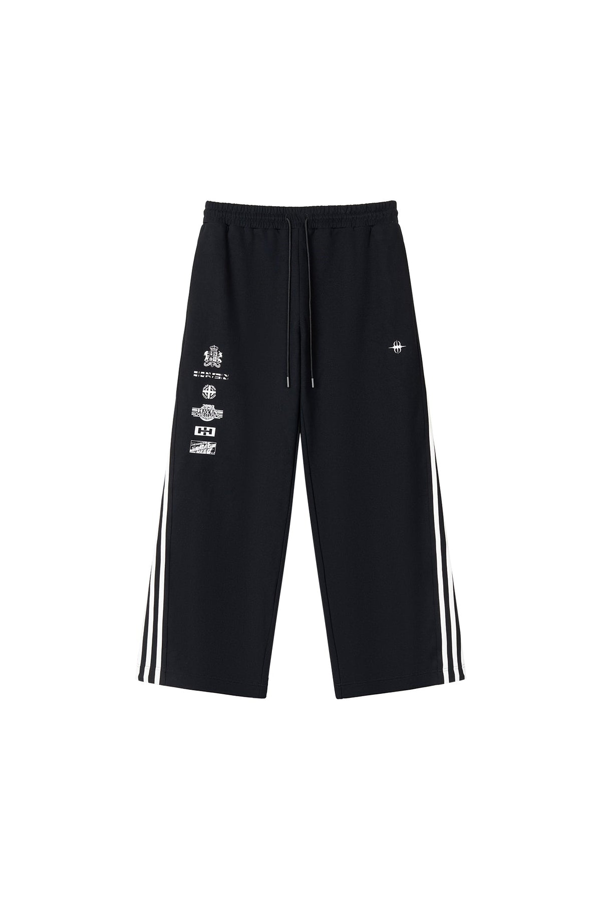 SAVAGEGROWTHWORLD Back-Arc Striped Graphic Track Pants