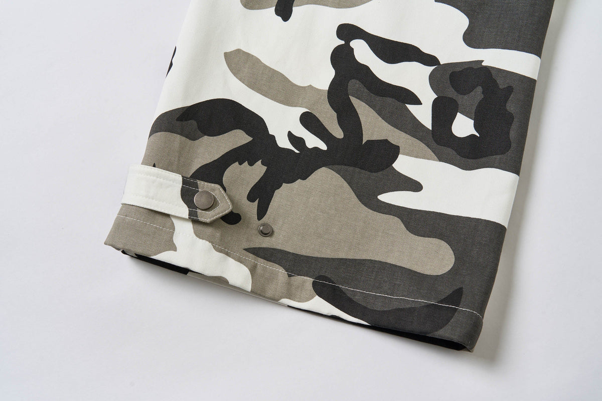 SAVAGEGROWTHWORLD Camo Reflective Multi-Pocket Cargo Pants