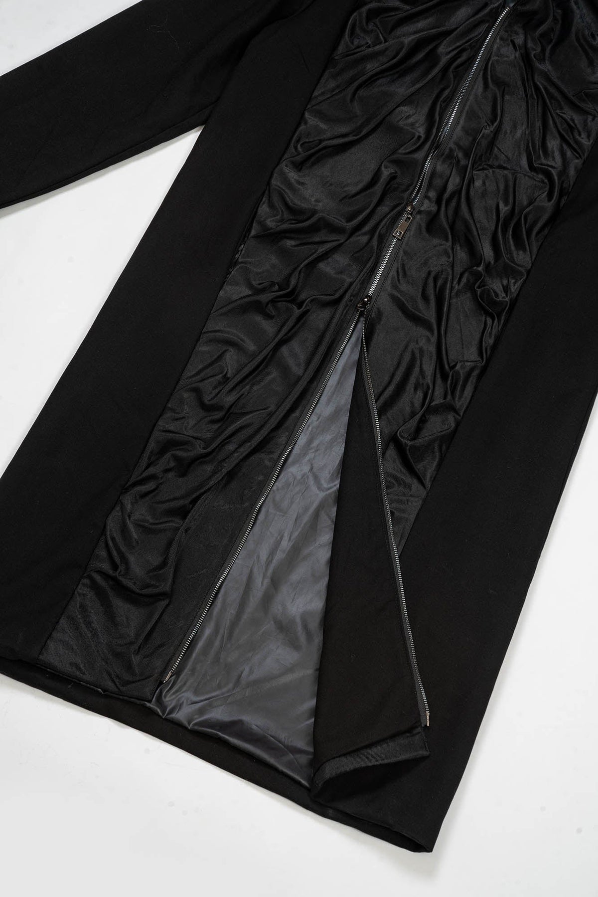 KADAKADA Crinkled Hooded Longline Trench Coat
