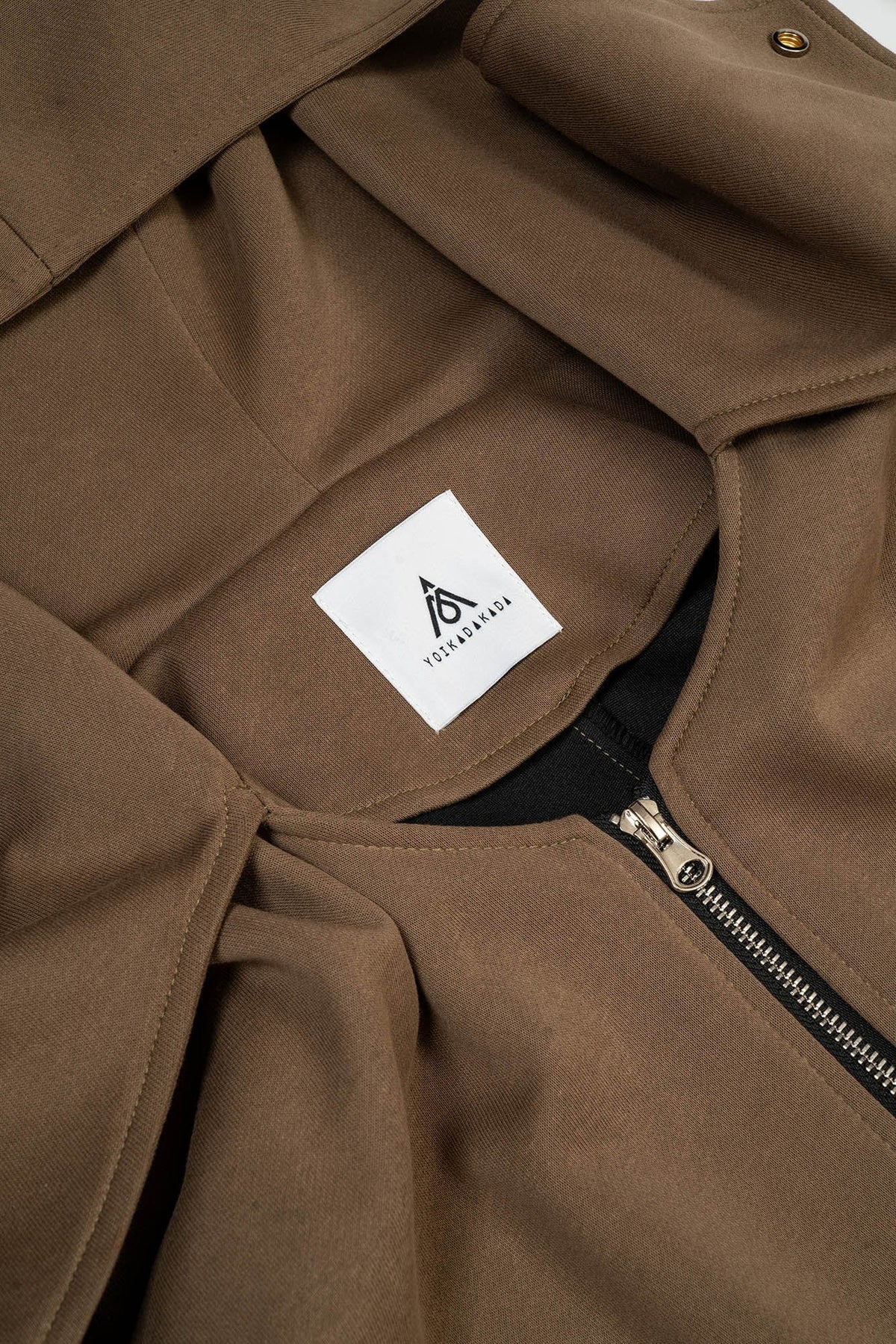 KADAKADA Hooded Pleated Shoulder Cloak