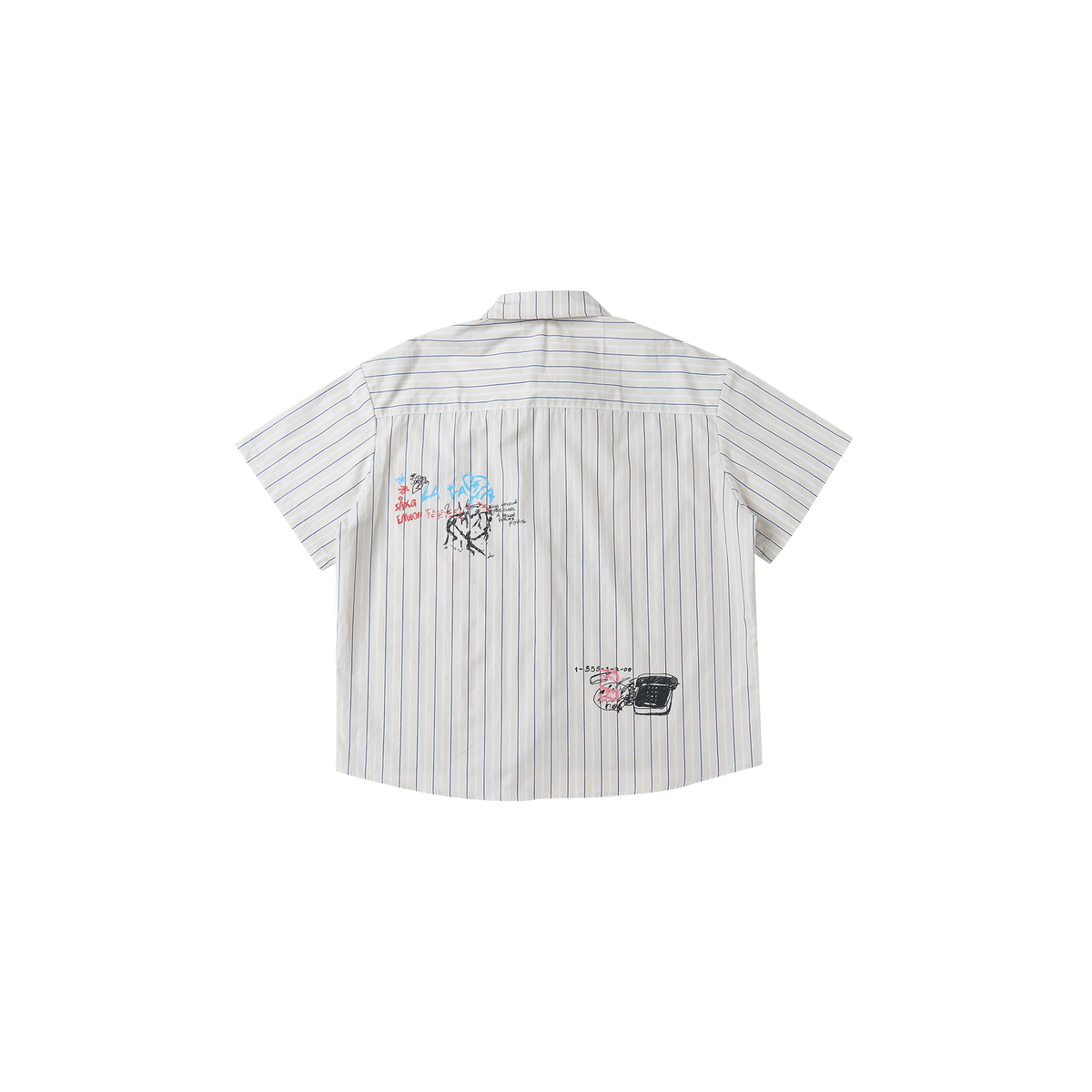 SAVAGEGROWTHWORLD Sketch Stripe Short Sleeve Shirt