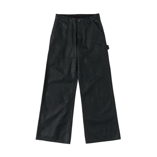 SAVAGEGROWTHWORLD Waxed Washed Dark Baggy Pants
