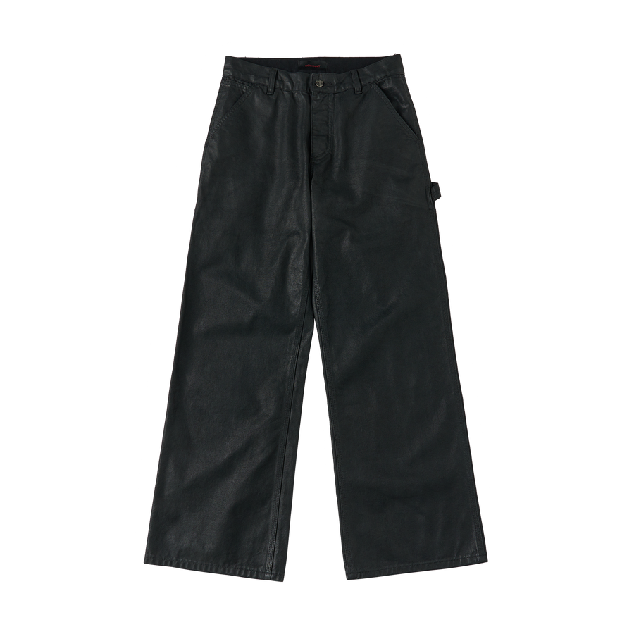 SAVAGEGROWTHWORLD Waxed Washed Dark Baggy Pants