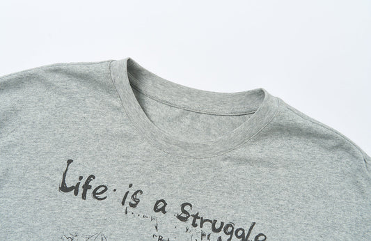 SAVAGEGROWTHWORLD Graffiti Layered Stripe Long Tee