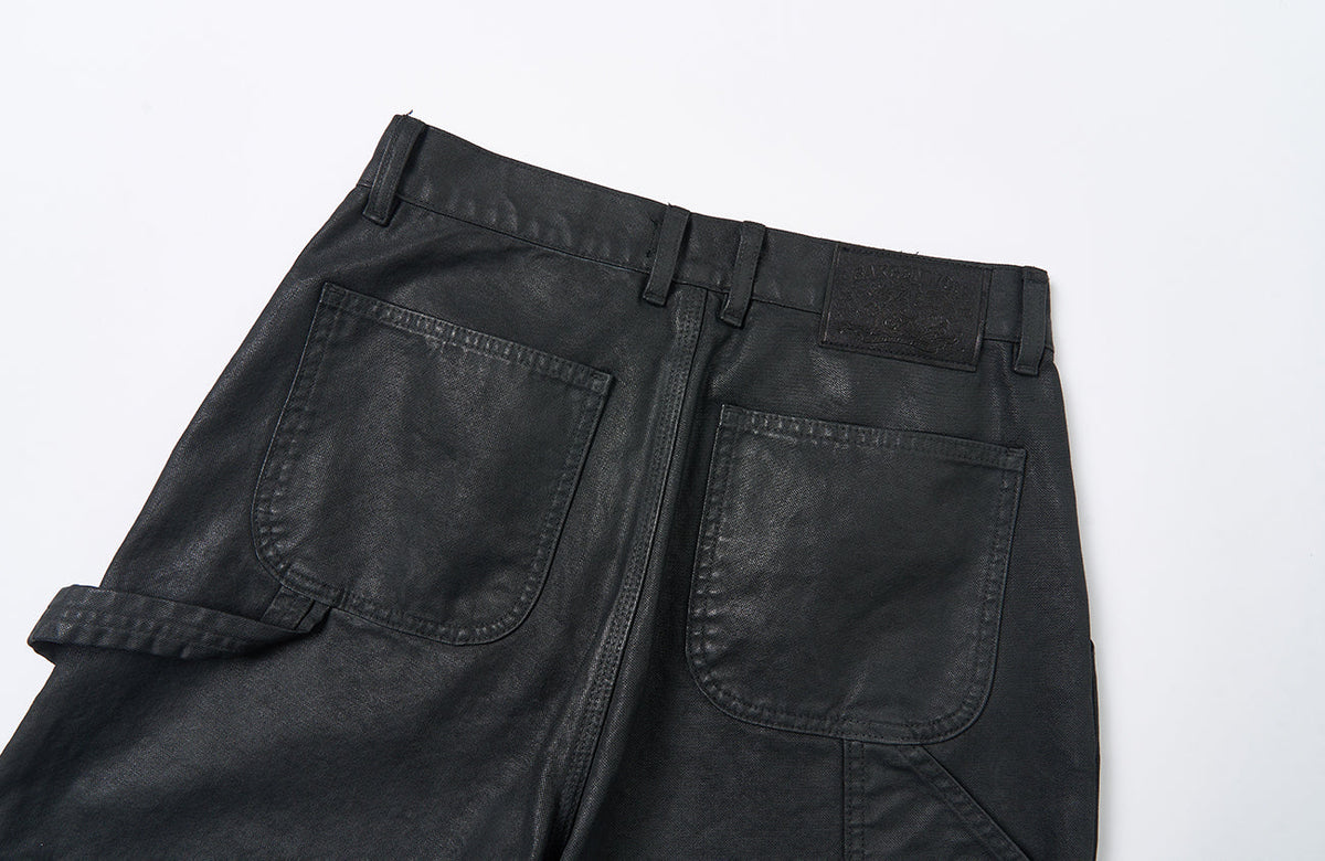 SAVAGEGROWTHWORLD Waxed Washed Dark Baggy Pants