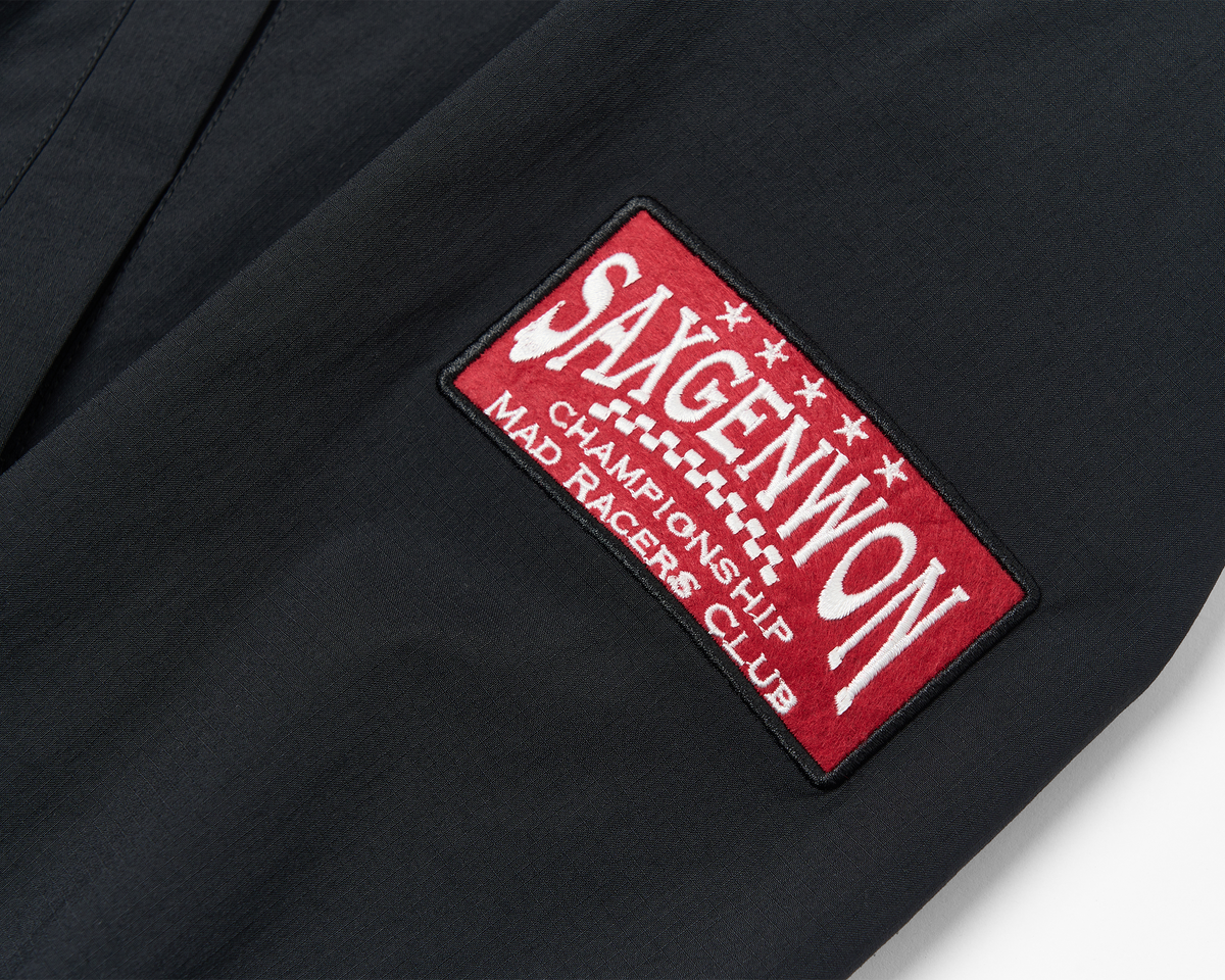 SAVAGEGROWTHWORLD Embroidered Logo Piped Hooded Jacket