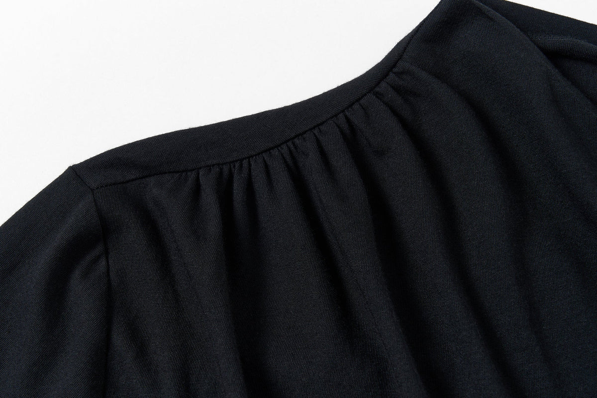 SAVAGEGROWTHWORLD Asymmetrical Drape Long-Sleeve Tee