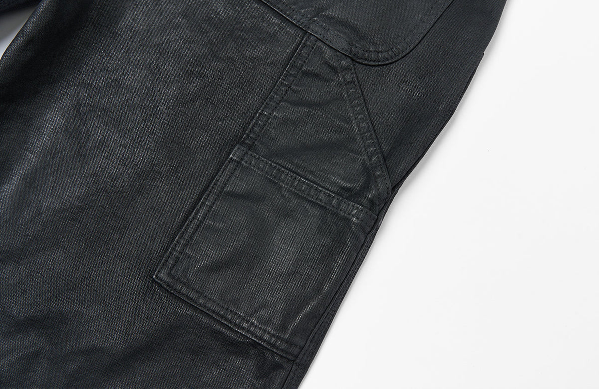 SAVAGEGROWTHWORLD Waxed Washed Dark Baggy Pants