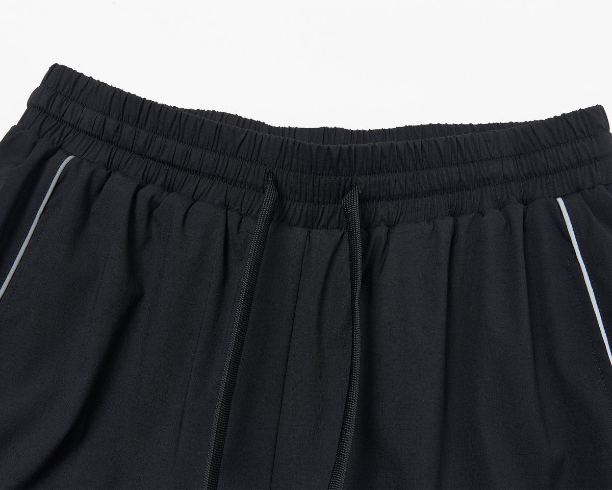 SAVAGEGROWTHWORLD Embroidered Logo Piped Straight-Leg Pants