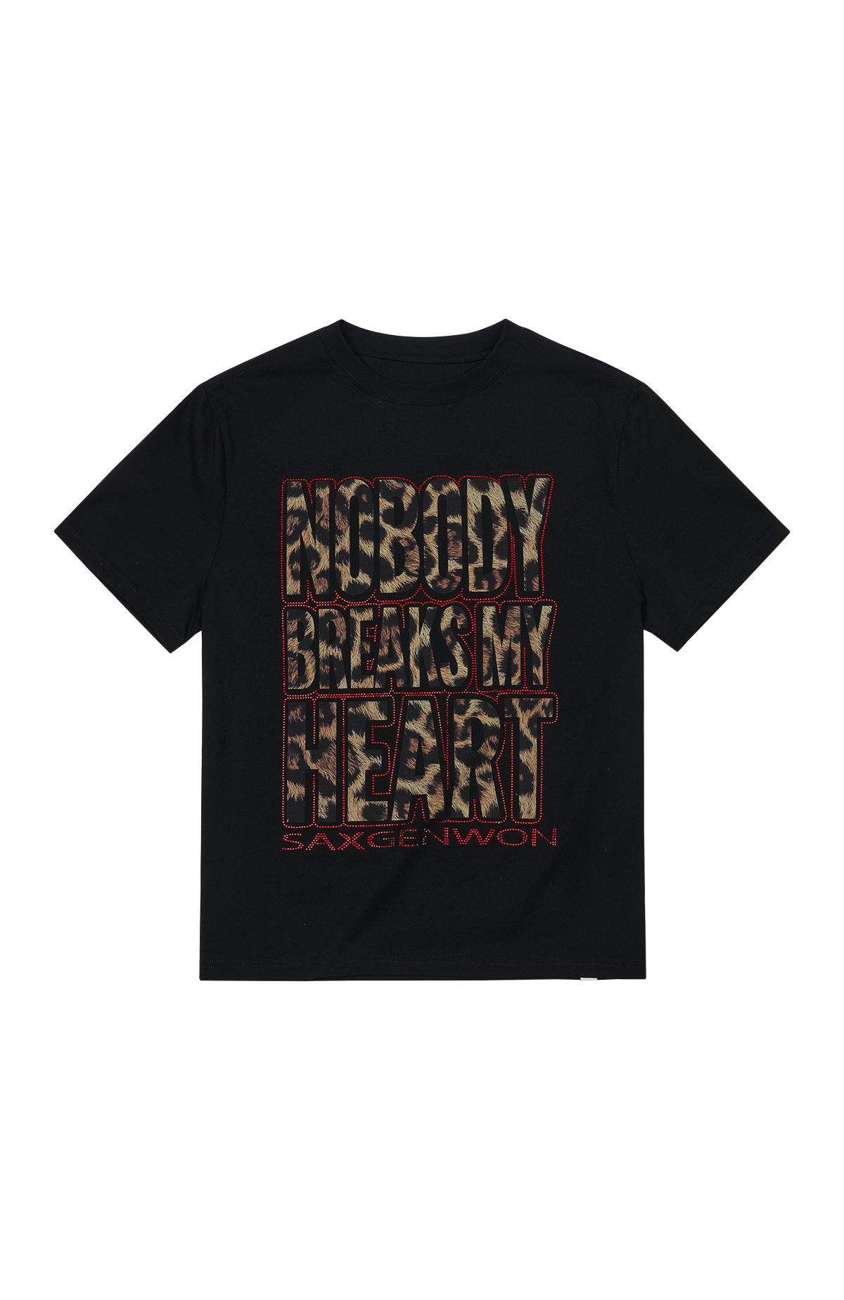 SAVAGEGROWTHWORLD Leopard Diamond Graphic T-Shirt