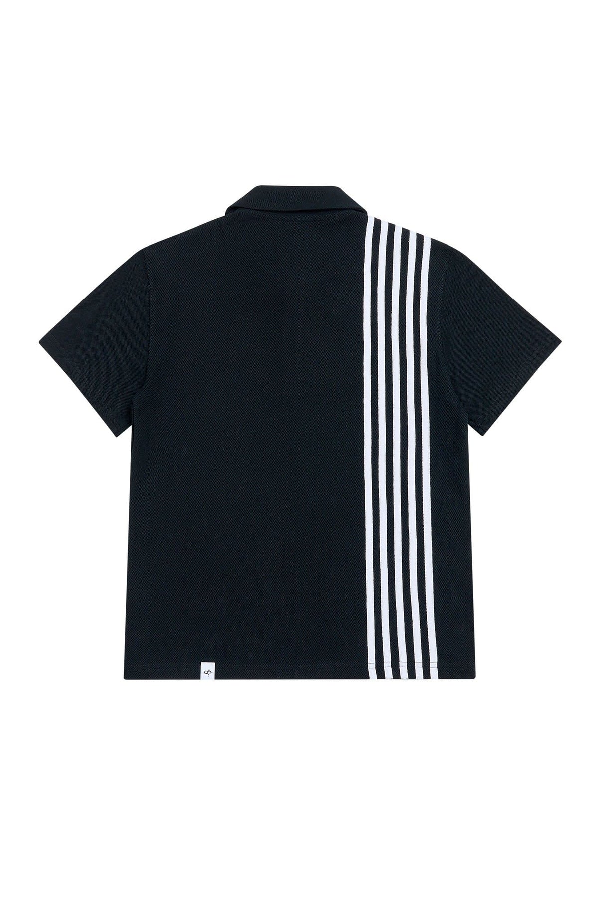 SAVAGEGROWTHWORLD No Wasted Potential Stripe-Back Polo T-Shirt