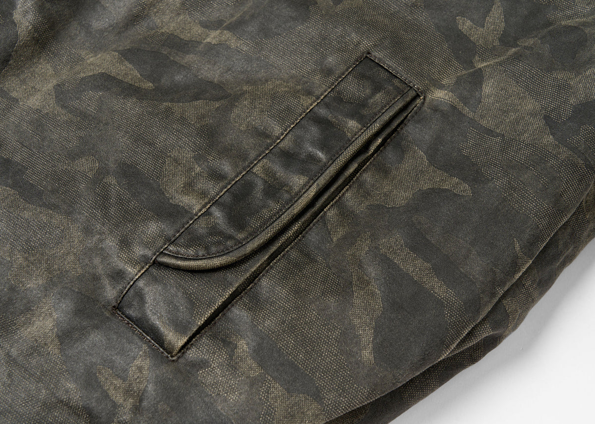 SAVAGEGROWTHWORLD Camo Faux Fur Lining Bomber Jacket