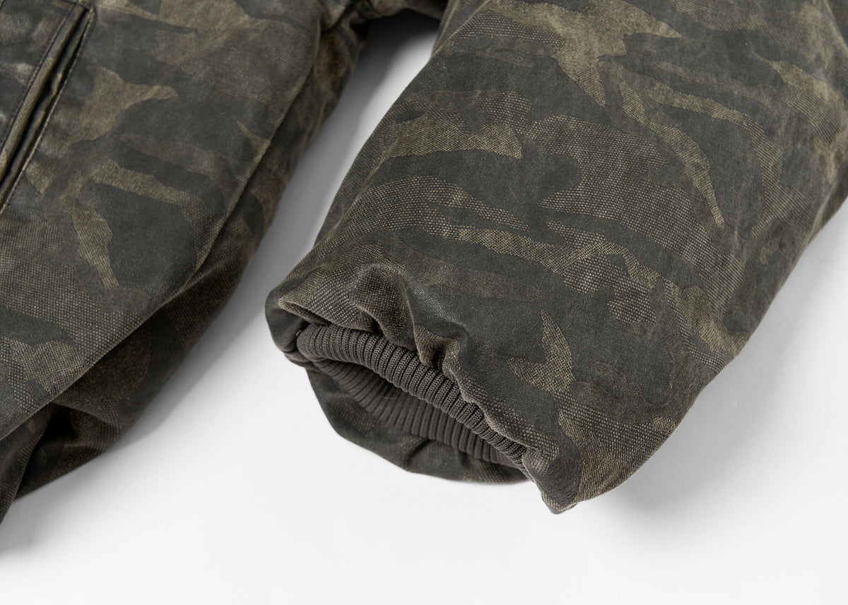 SAVAGEGROWTHWORLD Camo Faux Fur Lining Bomber Jacket