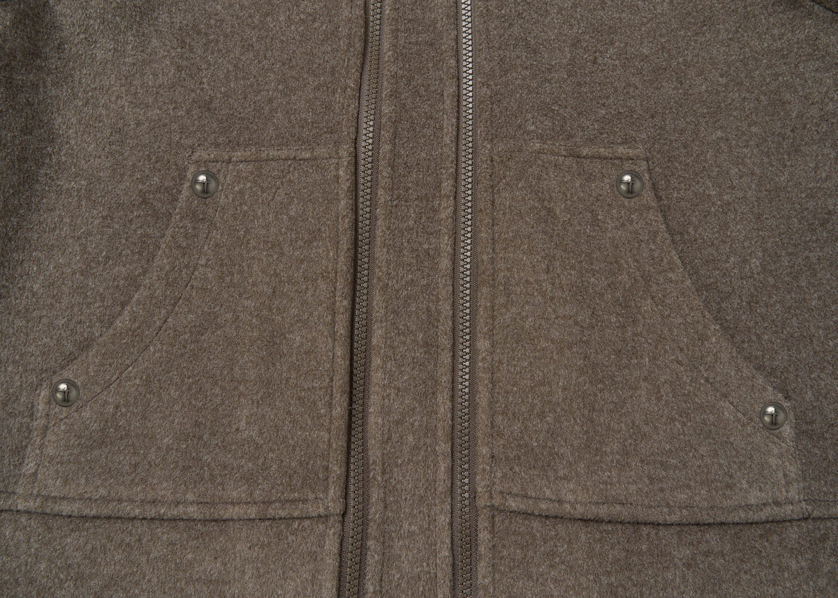 SAVAGEGROWTHWORLD Detachable Fur Collar Double-Zipper Coat