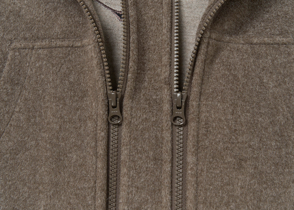 SAVAGEGROWTHWORLD Detachable Fur Collar Double-Zipper Coat