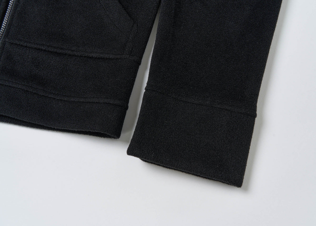 SAVAGEGROWTHWORLD Detachable Fur Collar Double-Zipper Coat