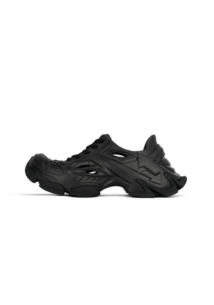 Silver Time-Space Platform Clog Sneakers