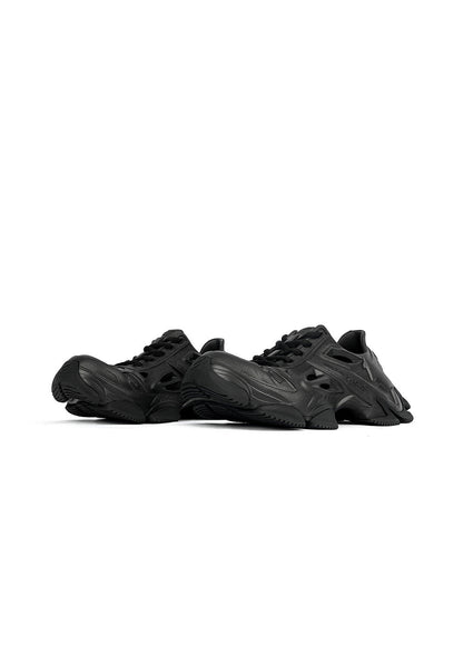 Black Time-Space Platform Clog Sneakers