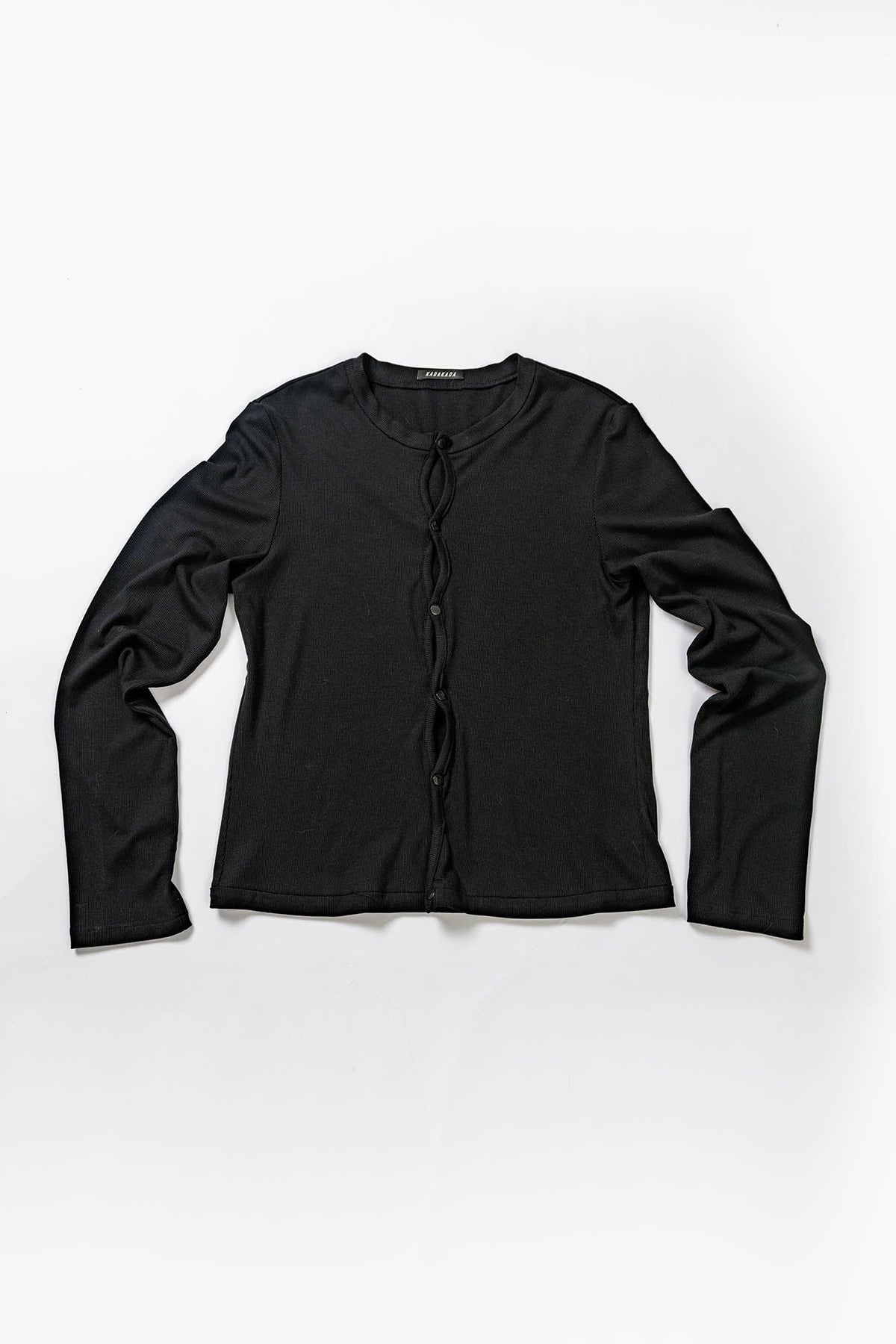 KADAKADA Cut-Out Loop Button Fitted Cardigan