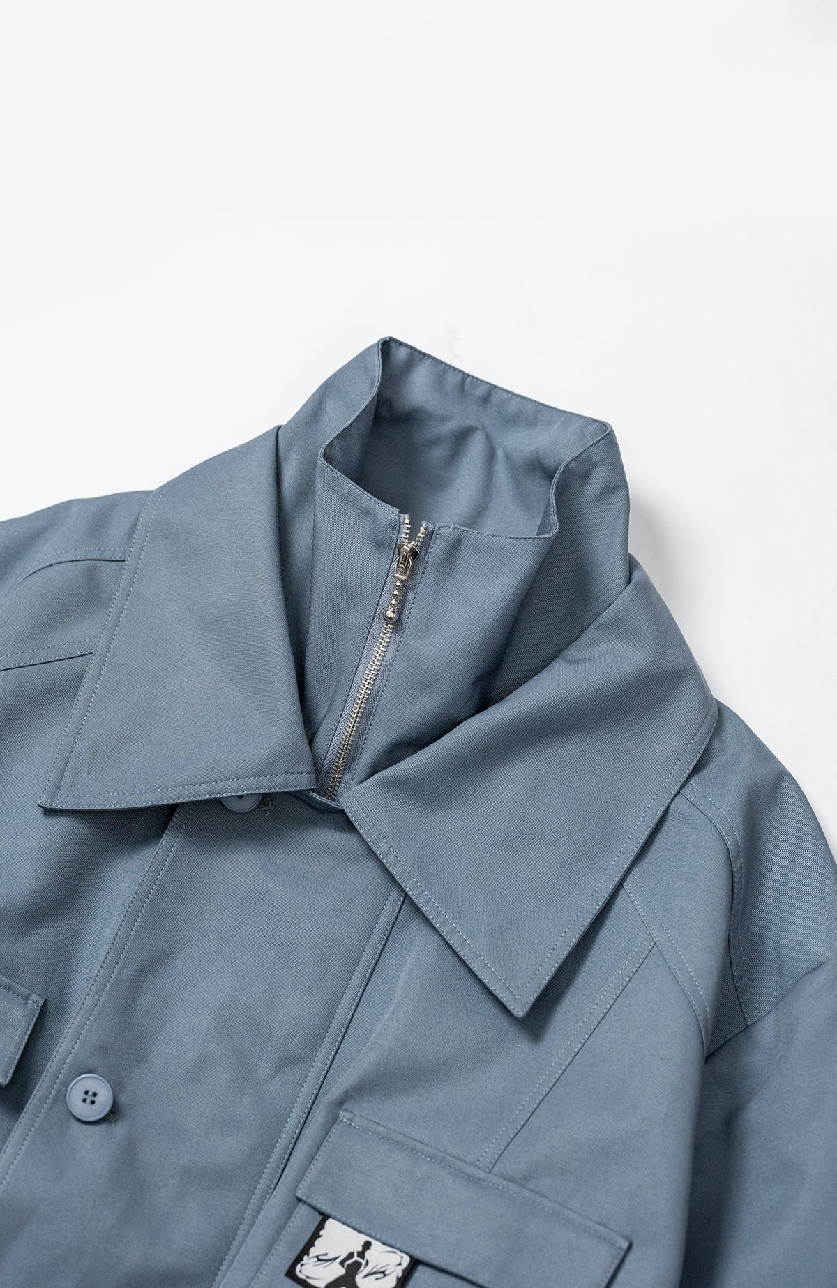 KADAKADA Double-Collar Shielded Utility Cropped Jacket