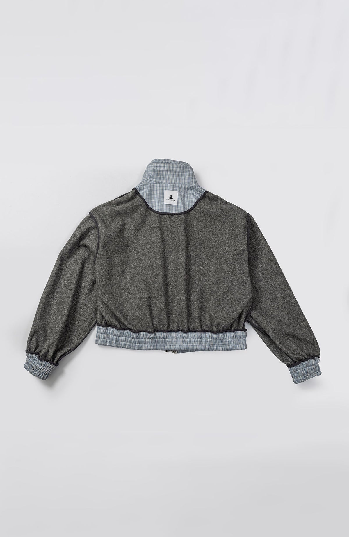 KADAKADA Double-Layer Collar Reversible Plaid Jacket