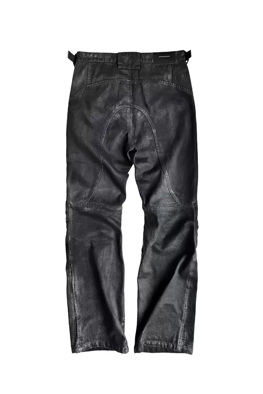 Dark Coated Distorted Seam Jeans