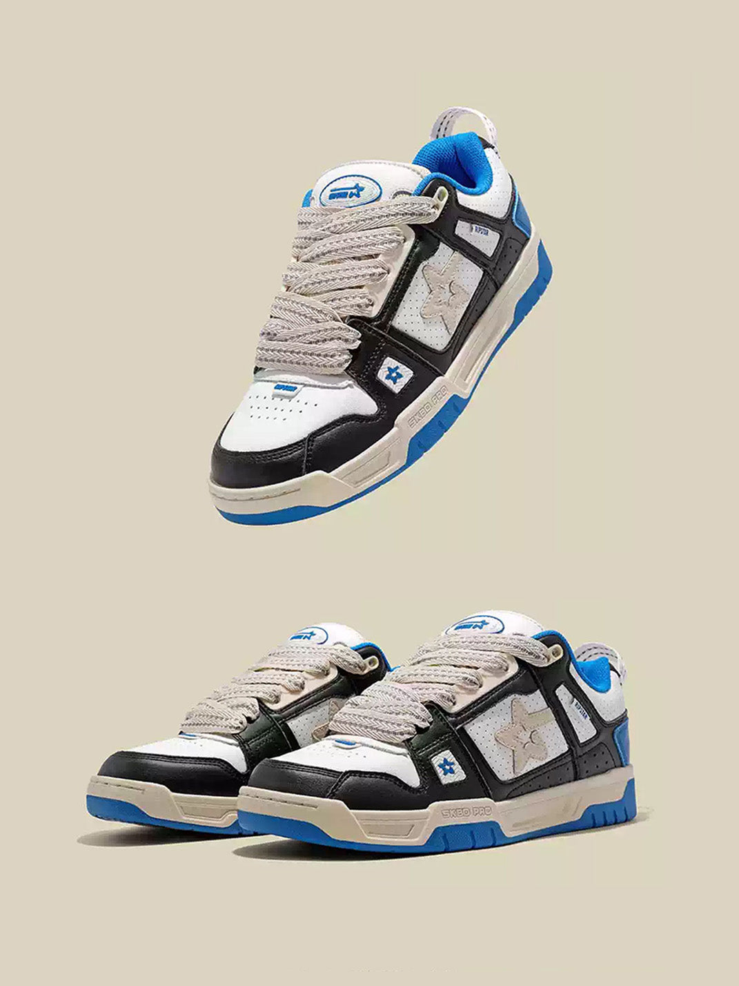 Blue Retro Low-Top Everyday Sneakers
