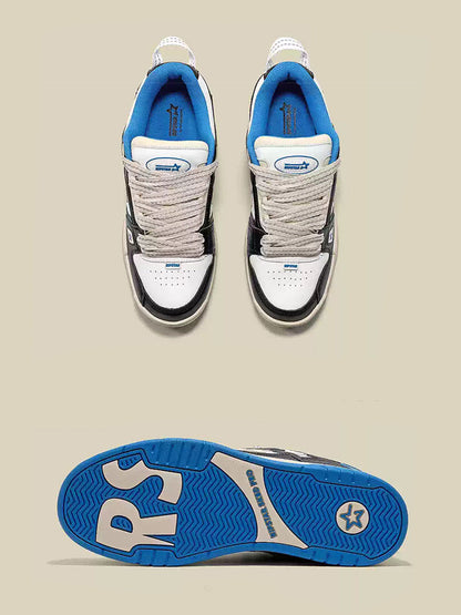 Blue Retro Low-Top Everyday Sneakers