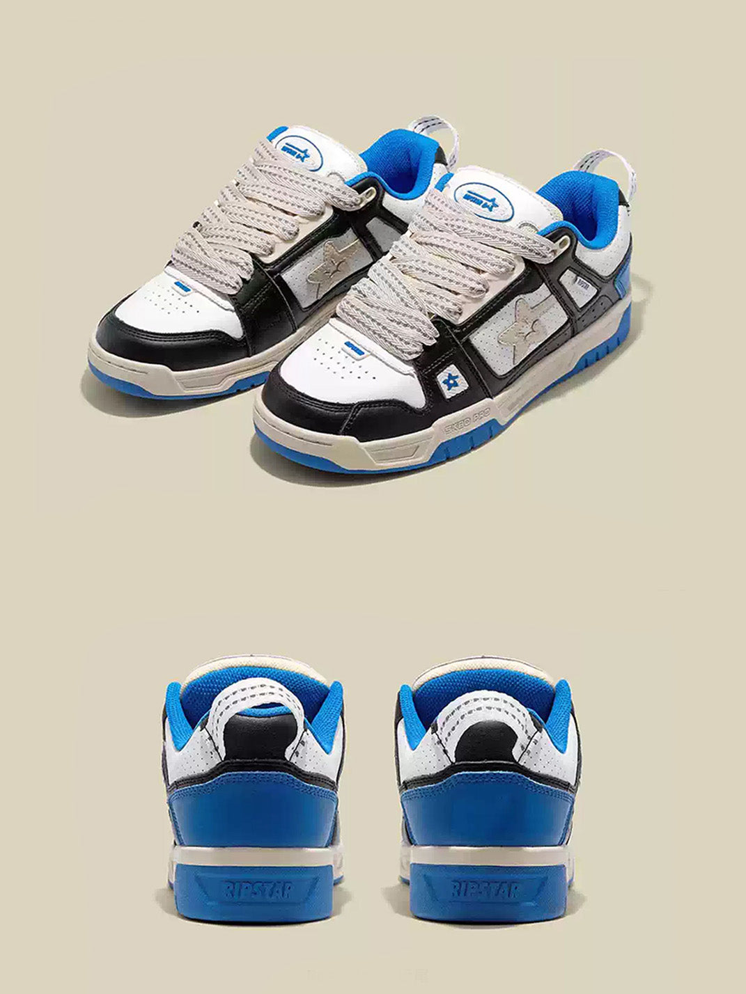 Blue Retro Low-Top Everyday Sneakers