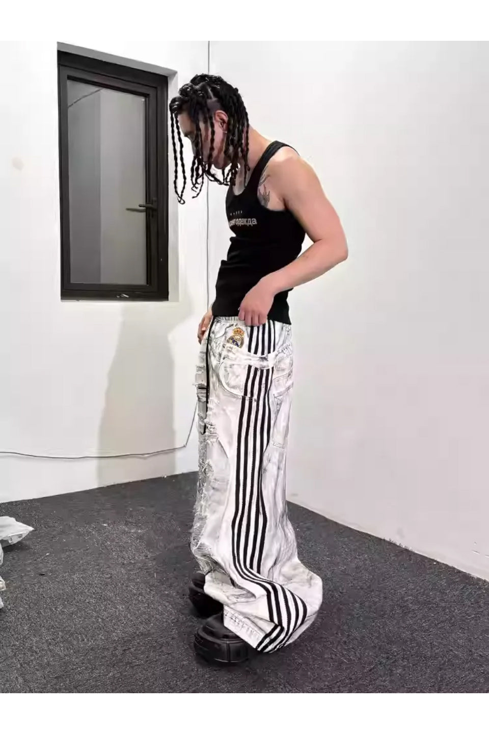 Football Punks White Canvas Pants