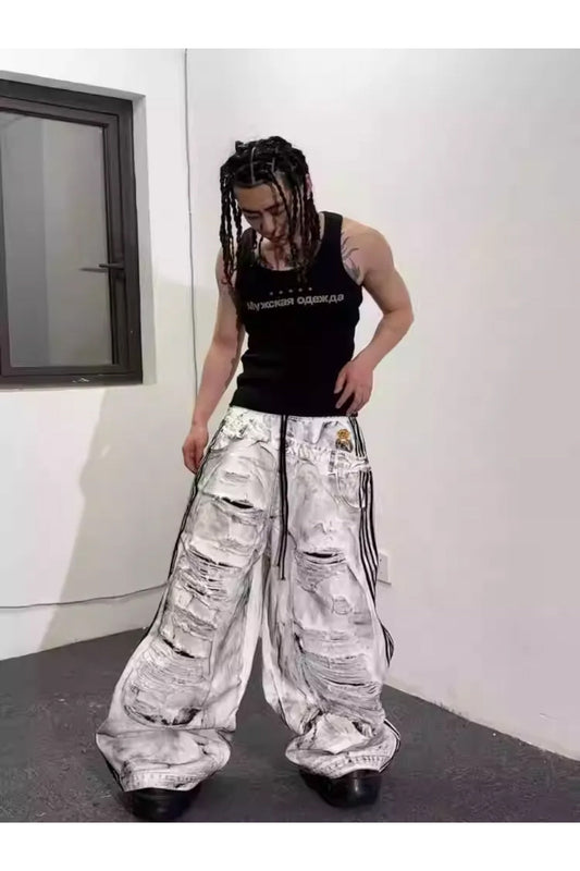 Football Punks White Canvas Pants