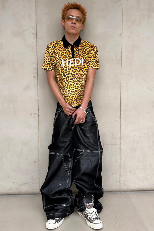 HEDI Inspired Leopard Polo Shirts