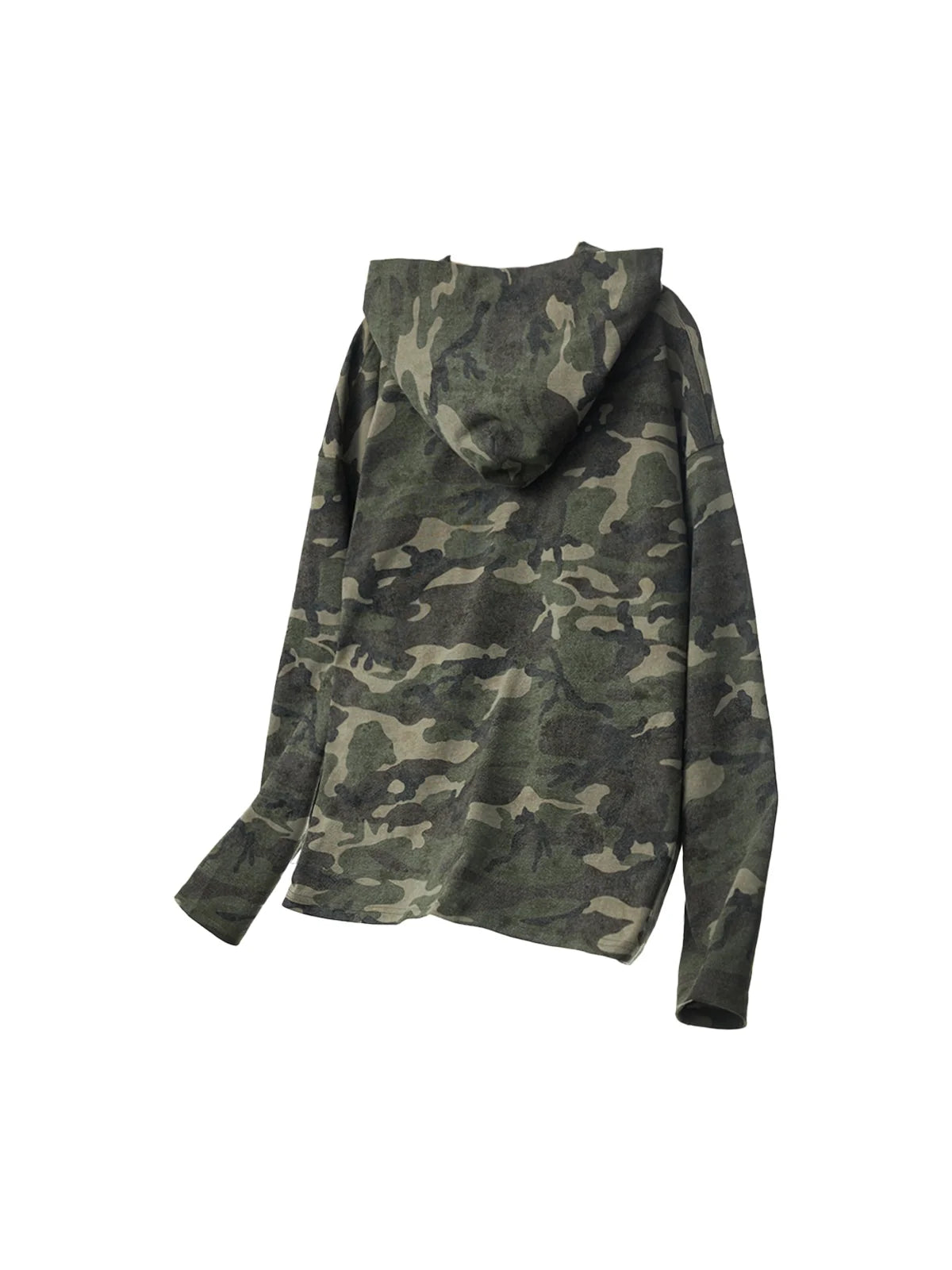 Vintage Camouflage Print Hoodie