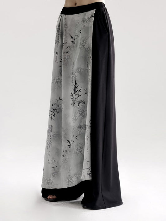 Neo Chinese SUIBOKU Loose Wide-Leg Pants [ID:0010PA]