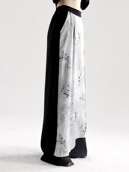 Neo Chinese SUIBOKU Loose Wide-Leg Pants [ID:0010PA]