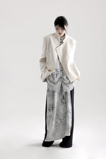 Neo Chinese SUIBOKU Loose Wide-Leg Pants [ID:0010PA]