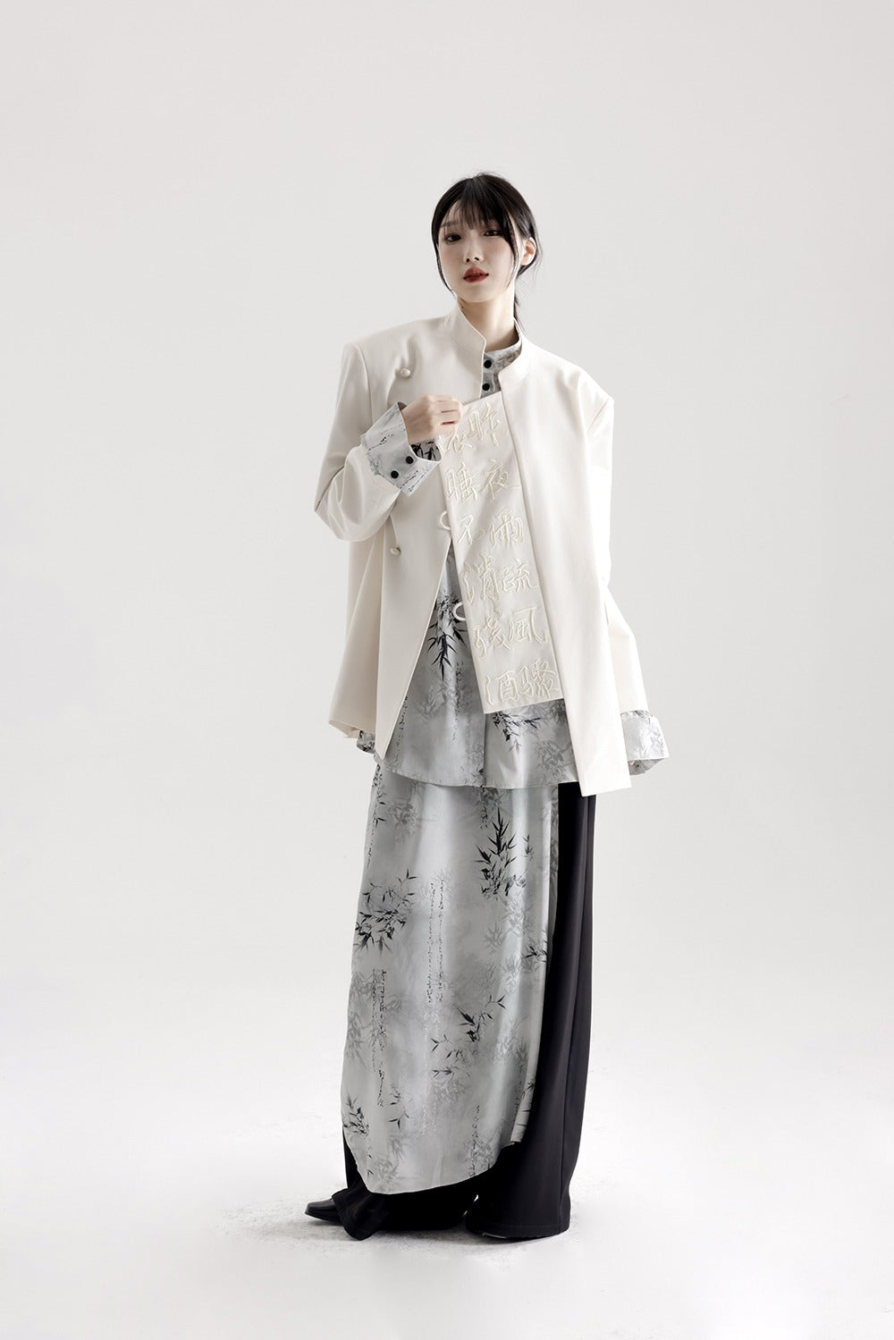 Neo Chinese SUIBOKU Loose Wide-Leg Pants [ID:0010PA]