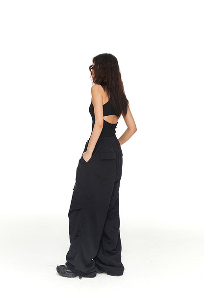 Loose Pleated Wide-Leg Floor-Length Casual Pants [ID:0026PA]