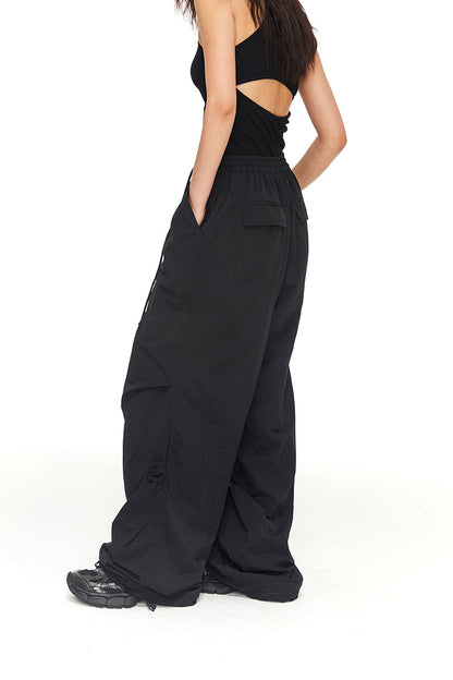 Loose Pleated Wide-Leg Floor-Length Casual Pants [ID:0026PA]