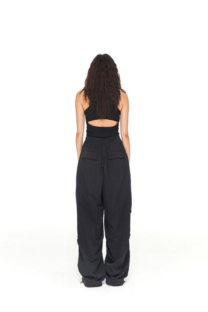 Loose Pleated Wide-Leg Floor-Length Casual Pants [ID:0026PA]