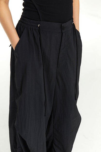 Loose Pleated Wide-Leg Floor-Length Casual Pants [ID:0026PA]