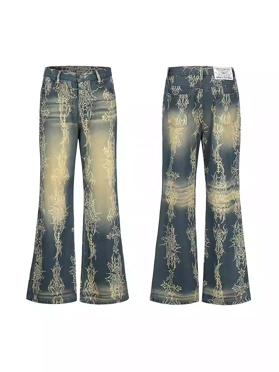 Waistland Nostalgic Washed &amp; Distressed Pants [ID:0031PA]