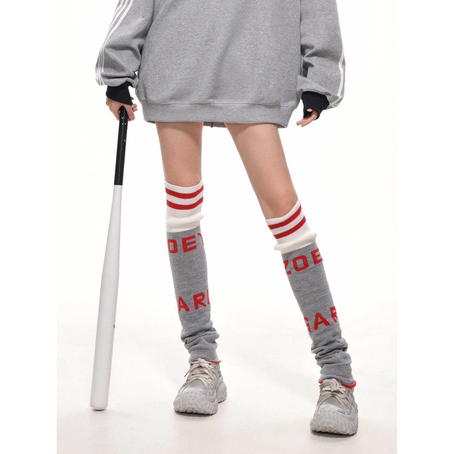 Ziner Style Splice Stripe Sports Knit Pile Leg Covers [ID:0036OT]