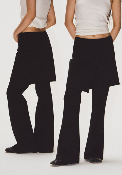 Stretch Trousers Flare Skirt Pants [ID:0047PA]